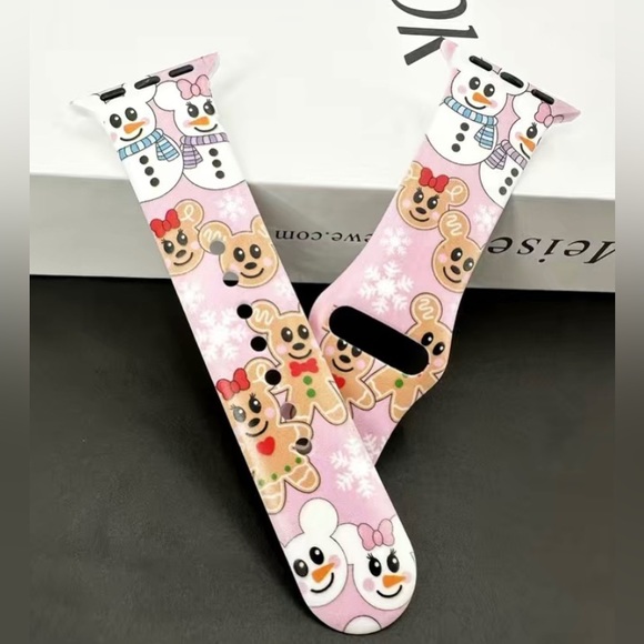 Mickey Mouse inspired snowman and gingerbread ears iWatch band. - Picture 5 of 5